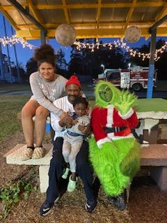 the grinch with a group of people